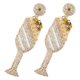 thumbnail image 5 of KAKOWELY 1 par de pendientes colgantes de copa para novia, pendientes festivos vintage con cuentas de arroz., 5 of 5