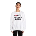 thumbnail image 4 of French France Wife Girlfriend Husband Sweatshirt Gifts Crew Neck Shirt Long, 4 of 5