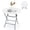 32 in,White,Modern, variant on BarefHaven 23.5" Square Folding Table, Indoor Outdoor Foldable Plastic Table with Rattan Textured HDPE Tabletop, Sturdy Metal Fame, Carrying Handle, 4 Person Picnic Table for Camping BBQ Party
