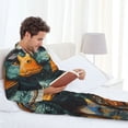 thumbnail image 6 of Honeii Hip-Hop Duck Pattern Mens Pajamas Set,2pcs Men's Lounge Long Sleeve Sleep Shirt and Pajama Bottoms Sleepwear Set,Mens Pjs Sets-Small, 6 of 7