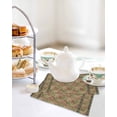thumbnail image 4 of Sage Green Boho Kitchen Dish Towels for Drying Dishes Set of 4, Vintage Ethnic Tribe Abstract Art Floral Waffle Weave Microfiber Hand Tea Bathroom Towels Quick Dry & Absorbent Towel 12x12, 4 of 7