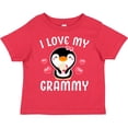 thumbnail image 3 of Inktastic I Love My Grammy with Cute Penguin and Hearts Girls Toddler T-Shirt, 3 of 5