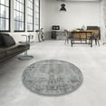thumbnail image 3 of Ahgly Company Indoor Rectangle Traditional Silver Gray Persian Area Rugs, 6' x 9', 3 of 6