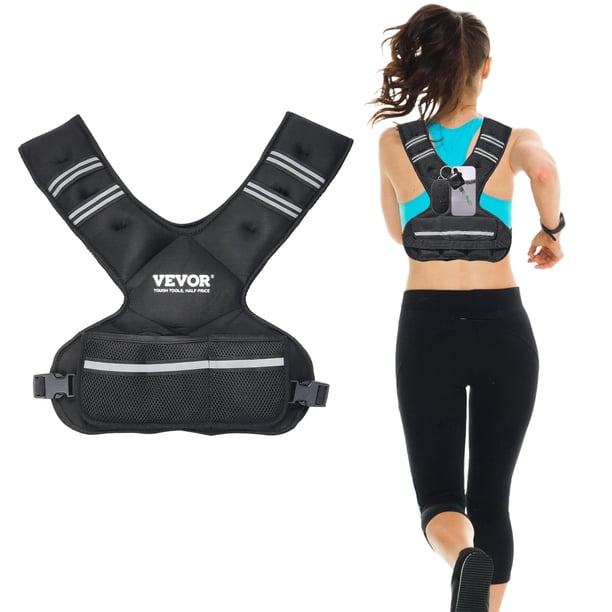 Chaleco pesado VEVOR ajustable de 9 a 14,5 kg con 6 planchas y pesas
