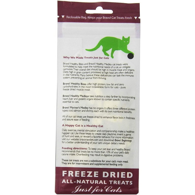 Bravo! Healthy Medley Grain Free Turkey Freeze-Dried Cat Treats Bravo! Healthy Medley Grain Free Turkey Freeze-Dried Cat Treats