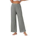 thumbnail image 1 of Pantalones de pijama de algodón para mujer INSPIRE CHIC con cintura elástica, sueltos, pantalones de lounge con bolsillos, pantalones de sudadera M a rayas negras, 1 of 6