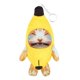 thumbnail image 1 of 18cm Crying Banana Cat Plush Keychain with Sounds, Funny Baby Sound Stuffed Doll, Cute Cat Toy Ornament for Kids and Adults, 1 of 5