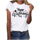 thumbnail image 2 of Xuyuer Valentine's Day women's lover printed t-shirt round neck short sleeve Shirt Women Alphabet ABC I Love You Printed T-Shirts Teacher Valentine Shirt Tees Tops, 2 of 7