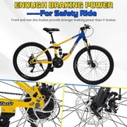 ICEELF 24 inch Kids Mountain Bike, 21-Speed MTB Bicycle for Boys & Girls Ages 8 9 10 11 12 , Lockable Suspension, Dual Disc Brakes, Multiple Colors