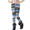 thumbnail image 6 of Maxcozy Printing Flower Kids Girls Leggings Winter Warm Fleece Classic Pants Gray 9-10 Years, 6 of 9