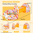 thumbnail image 5 of LWBDD 3 in 1 Kids Ball Pit Play Tent with Tunnel, Portable Children Boys Girls Play Tents Crawl Tunnels Toys Set, Orange, 5 of 7