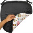 thumbnail image 6 of Circus Chair Seating Cushion Set of 6, Circus Bear Monkey Animals Merry Go Round Magic Classic Celebration Print, Seat Pads for Office with Anti-slip Backing, 16"x16", Multicolor, by Ambesonne, 6 of 7