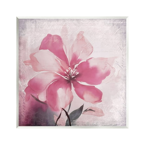 Stupell Industries Vintage Pink Lily Botanical & Floral Painting Unframed Art Print Wall Art, 12 x 12