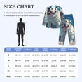 thumbnail image 4 of Yiaed Starry Sky Cloud Bulldog Print Men’s Pajamas Set - Long Sleeve Button Down Sleep Shirt and Pajama Bottoms Sleepwear Set Mens Pjs Sets Men's Pajama Bottoms-, 4 of 7