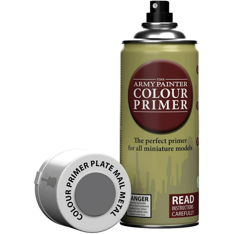 The Army Painter Color Primer, Matt Black Bundle with Matt White, 400 ml,  13.5 oz - Acrylic Spray Undercoat for Miniature Painting