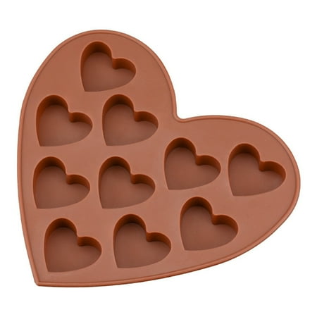 

Heart Shape Silicone Mould 10 Hearts Cake Decoration Candy Chocolate Mold