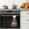 thumbnail image 6 of Wobogo Cute Cat Wearing Wreath Hand Towel Set of 2 Absorbent for Kitchen and Bathroom With Velcro Hanging Loop 18.2×14in, 6 of 7