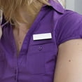 thumbnail image 2 of Blank Name Tags with Pins, 1x3 Inch Plastic ID Badges, Customizable for Office Workers, Employees, Students, and Event Identification, 2 of 9