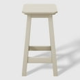 thumbnail image 5 of WestinTrends Malibu 24" HDPE Outdoor Patio Counter High Backless Square Bar Stools Set of Three, Sand, 5 of 8