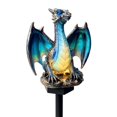 thumbnail image 2 of Solar Blue Ice Dragon Garden Light, 16 Inch 3D Glowing Fantasy Dragon Yard Decor, Dragons Solar Lights Outdoor Resin Lamp, Gothic Garden Decor Figure with LED for Halloween Decorations (Blue) ﻿, 2 of 5
