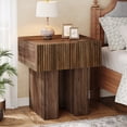 thumbnail image 2 of Tribesigns Farmhouse Nightstand Set, Fluted Night Stand with Storage Drawer, Wooden Bedside Table Side End Table for Bedroom, Living Room, 2 of 9