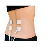 20 TENS Unit Electrode Pads 2 x 2 Replacement TENS EMS Massage 2 Inch Square White Cloth with Premium Adhesive Gel