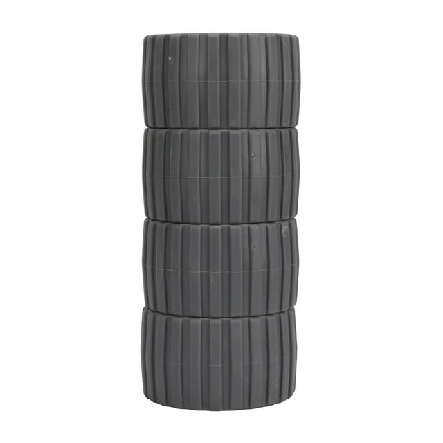 4 Pcs 5" X 3" Wobble Roller, Boat Trailer Roller, PVC Ribbed Wobble Roller Kit, Mounting Hole Diameter 1-1/8", High Temp Resistant Poly Ribbed Wobble Roller for Boats Trailers