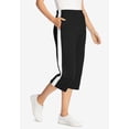 thumbnail image 4 of Woman Within Plus Size Petite Side-Stripe Cotton French Terry Capri, 4 of 4