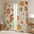 thumbnail image 2 of YST Rideaux d'Automne pour Chambre, Rideaux et Draperies Citrouilles Feuilles d'Automne Décoration Rustique de Ferme, Traitements de Fenêtre Feuilles d'Érable Saisonnières de l'Action de Grâce 52 Pieds'Lx84 Pieds'H, 2 Panneaux, 2 of 5