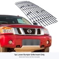 thumbnail image 3 of APS Compatible with Nissan Armada 2004-2007 & 04-15 Titan Lower Bumper Stainless Steel SS Chrome Billet Front Grill Grille Insert N85413A, 3 of 7