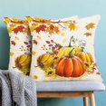 thumbnail image 4 of Fall Pillow Covers 18x18 inch Set of 2, Pumpkin Maple Leaf Decorations Throw Pillow Covers Autumn Farmhouse Outdoor Thanksgiving Cushion Case for Couch Home Sofa Porch, 4 of 6