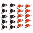 thumbnail image 2 of 10Pcs/lot Right Angle RCA Male to Female Connector Audio AV Elbow Plug Jack Extender 90 Degrees L Shape RCA Adapter Plug, 2 of 5