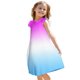 thumbnail image 3 of Girls Summer Sundress Summer Gradient Dress Sleeveless Casual Sundress with Ruffle Sleeves Soft and Breathable Fabric for Kids ,Sie:160, 3 of 8