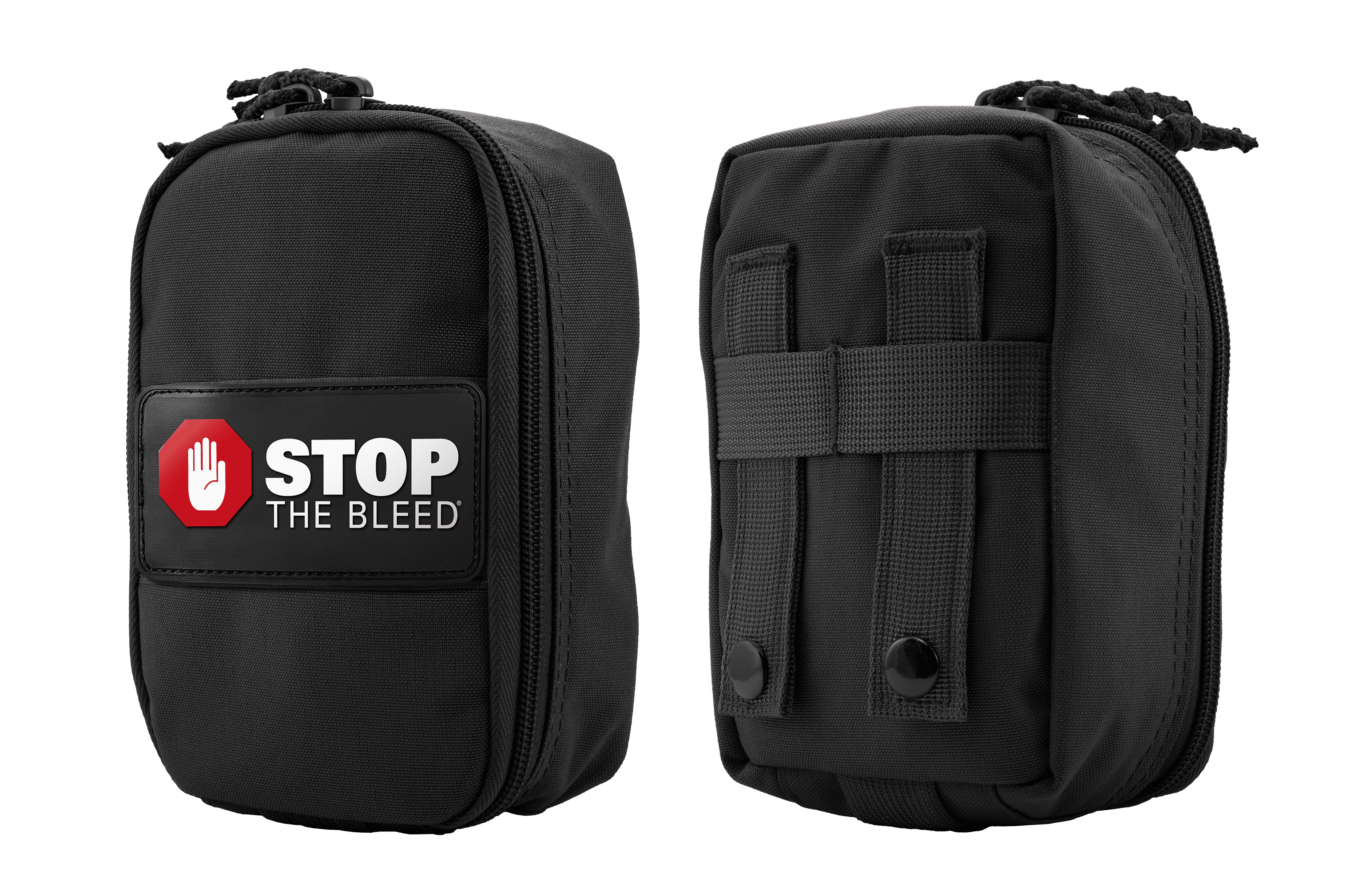 Stop The Bleed Kit, TacMed Solutions – Basic Bleeding Control Black Nylon Pouch, Compact, Easy-to-Use Hemorrhage Control Kit, Emergency First Aid with Tourniquet and Emergency Bandage