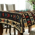 thumbnail image 5 of Yayeee Tablecloths 54" x 54" Rectangle Wrinkle Resistant Party Table Cover, Beige Geometric, 5 of 8