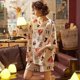 thumbnail image 1 of Conjunto de pijama de satén de seda para mujer, ropa de dormir de manga larga, traje de dos piezas de talla grande, estilo especial navideño, 1 of 4