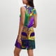 thumbnail image 4 of Vestido de dormir largo para mujer, moderno, informal, estampado, con bolsillos, sin mangas, con cuello de jardín, 4 of 7