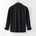 thumbnail image 4 of pstuiky Camisas para hombre de manga larga, Camiseta de manga larga con botones y cuello vuelto de color liso para hombre top de hombre xl, 4 of 6