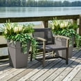 thumbnail image 4 of Grapevine Plus Collection Ollie Recycled Plastic Planter, Dark Grey, 2-Pack, 4 of 9