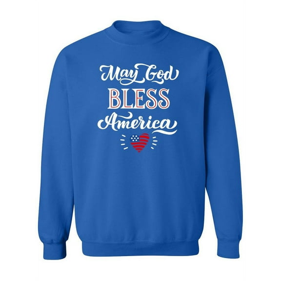 May God Bless America Design Sweatshirt Women -Image by Shutterstock, Female Small