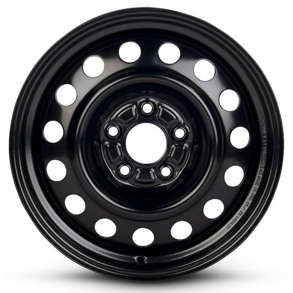 New OEM Replacement Wheel 16x6.5 in for 2018 Hyundai Elantra Painted Black 16 inch Steel Rim