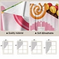 thumbnail image 5 of Swag Valance Curtains for Windows, Sweet Shop Words Light Filtering Kitchen Curtains with Rod Pocket, Candyland Colorful Lollipop Potatoes Window Treatment Valances for Living Room, 36x36 - 2 PCS, 5 of 9