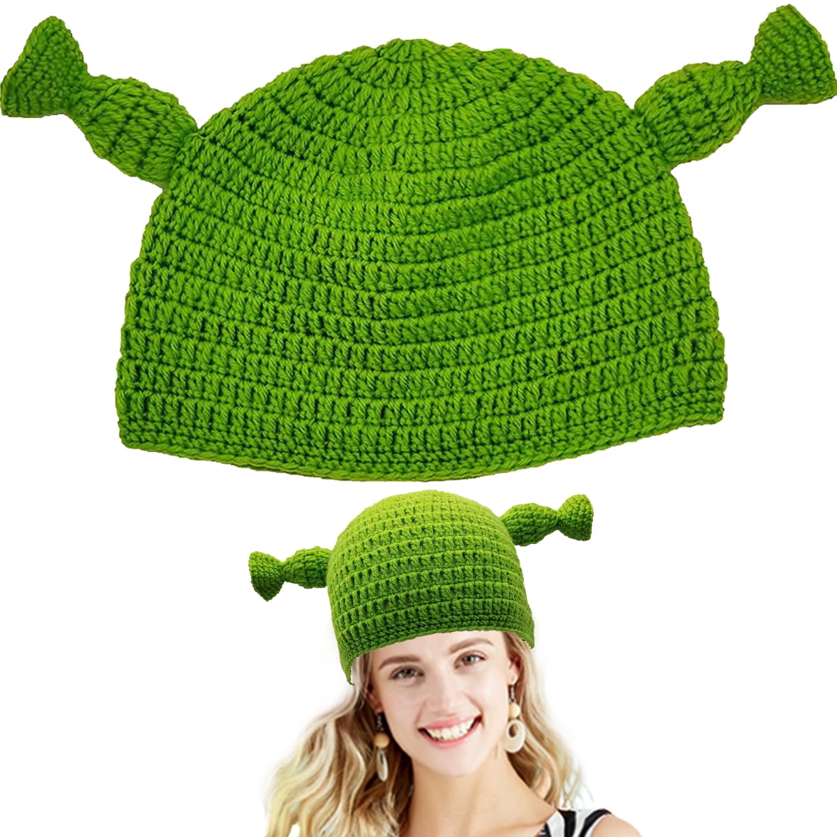 Shrek Funny Handmade Knitted Woolen Hat 