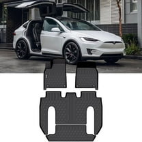 Nilight TPE Floor Mats for Tesla Model X 6 Seater 2022 2023 2024 2025 All Weather Custom Fit Heavy Duty Floor Liners