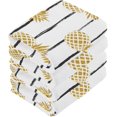 thumbnail image 4 of SKYSONIC Pineapple Washcloths Set of 6, Highly Absorbent Soft Cotton Fingertip Towels for Bathroom, Kitchen, Gym, Spa, Home Decor 12x12 Inch, 4 of 7