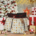 thumbnail image 6 of Cauagu Construction Equipments Worker Print Christmas Linen Gift Bag,Christmas Goody Gift Bags with Plaid Drawstrings Xmas Presents Bags Holiday with Gift Tag Cards-Black, 6 of 8