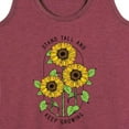 thumbnail image 3 of Instant Message - Inspirational - Stand Tall & Keep Growing - Sunflower - Women's Racerback Tank Top, 3 of 6