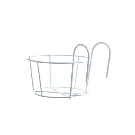 5 Pieces Iron Railing Flower Rack Potted Plants Hanging Basket Round ...