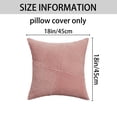thumbnail image 6 of Unique Bargains Solid Corduroy Throw Pillow Covers Set of 2 Pink 18" x 18", 6 of 6
