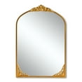 thumbnail image 3 of 26"x38" Iron Arch Wall Mirror Vintage Fireplace Mirror Gold, 3 of 5